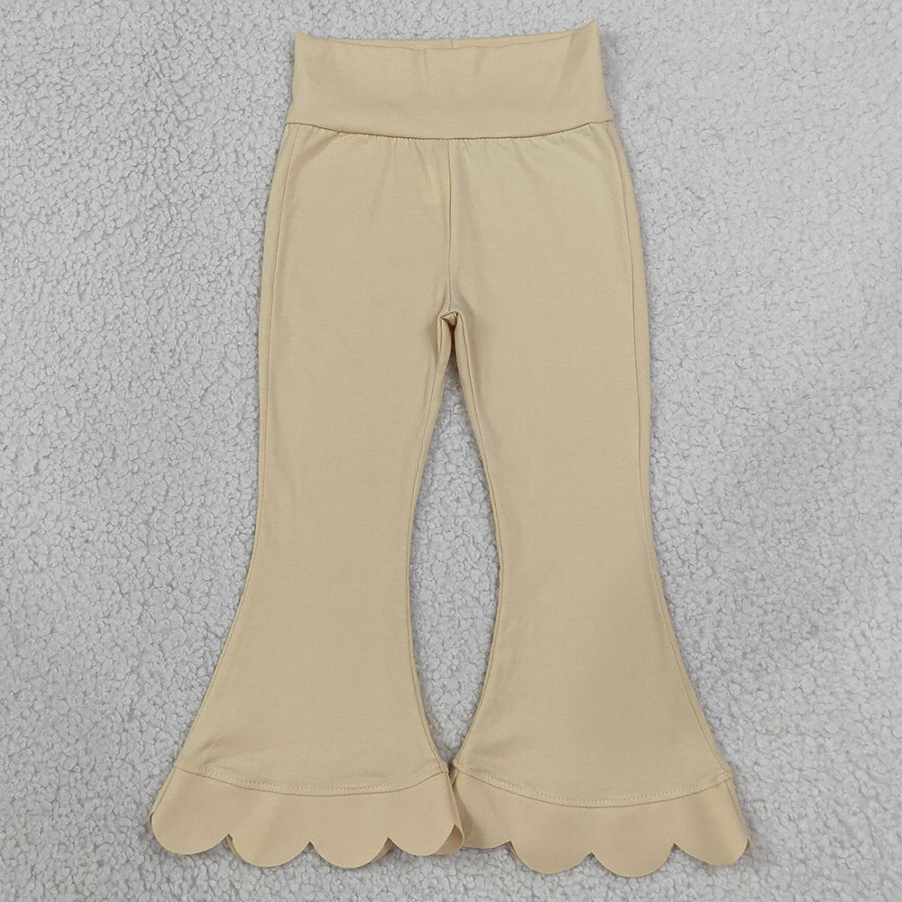 Baby Girls Pants White Scallop Flare Pants Bottom P1078