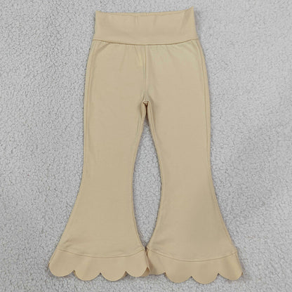 Baby Girls Clothes Short Sleeve Shirts Top Flare Pant Scallop Clothes Sets GSPO2340