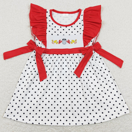 Lobster Embroidery Boutique Kids Girls Dresses GSD0622