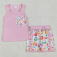 Baby Girls Clothes Pink Pocket Bow Vest Ruffle Leopard Shorts Sets GSSO1981 3.7