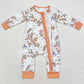 Baby Infant Girls Rompers Halloween Fall Ghost Rainbow Bamboo Zippy Rompers LR0980