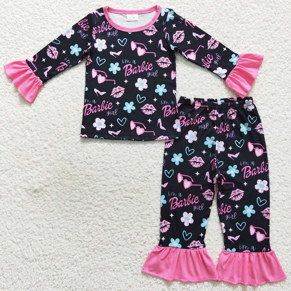 New Fashion Girls Pajamas Long Sleeve Sleepwear Sets GLP0652