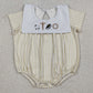 Baby Boys Rompers Embroidery Cross Sheep Sleeveless Yellow Stripe Romper SR3802