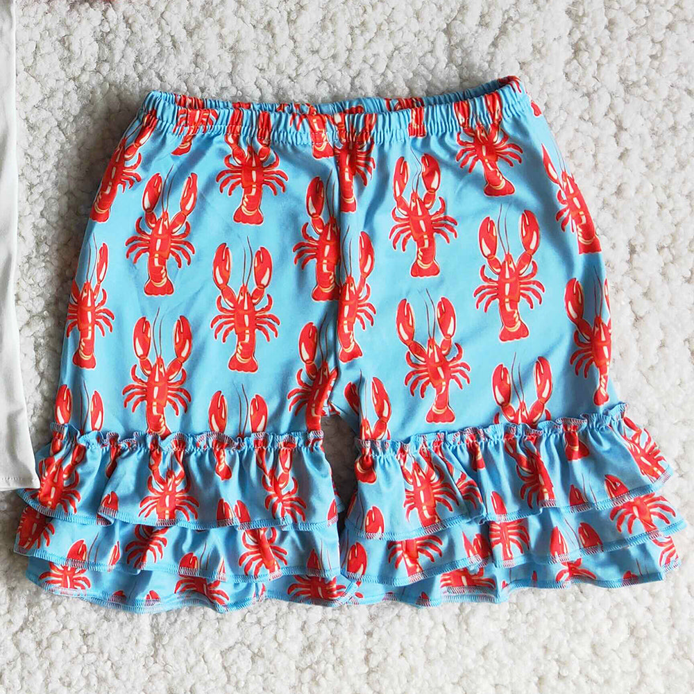 Cute Baby Girl Clothes Lobster Print Spring Summer Kids Clothes Outfits C0-10 5.8