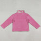 Baby Girls Clothes Pink Bows Plaid Zipper Pullover Tops GT1149 9.20