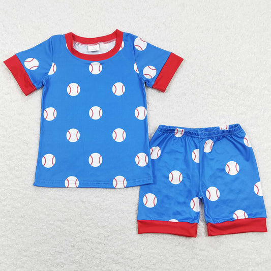 Boutique Baby Girls Pajamas Baseball Print Cute Sibling Boys Pajamas Sets GSSO0525