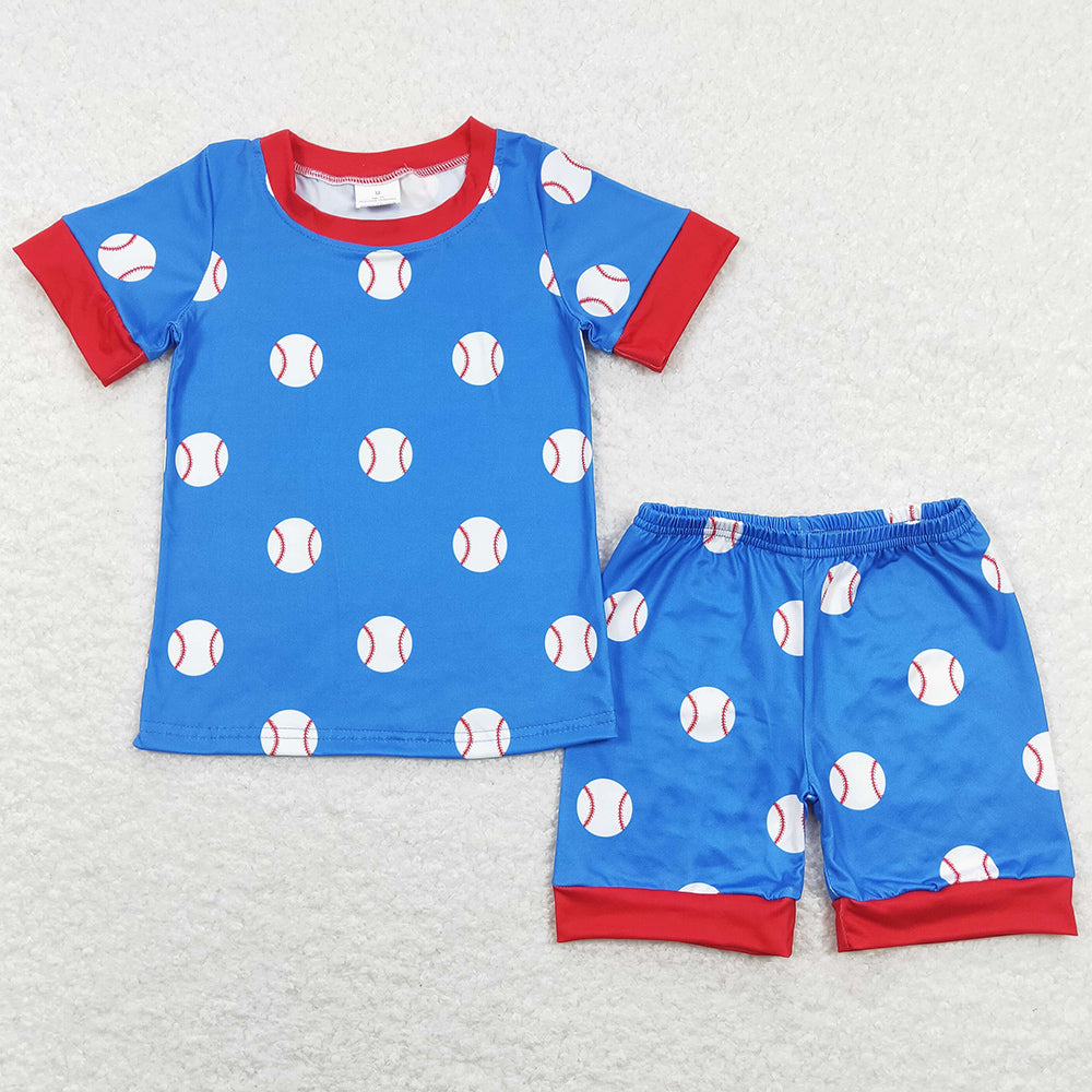 Baseball Print Cute Kids Boys Pajamas Sets BSSO0503