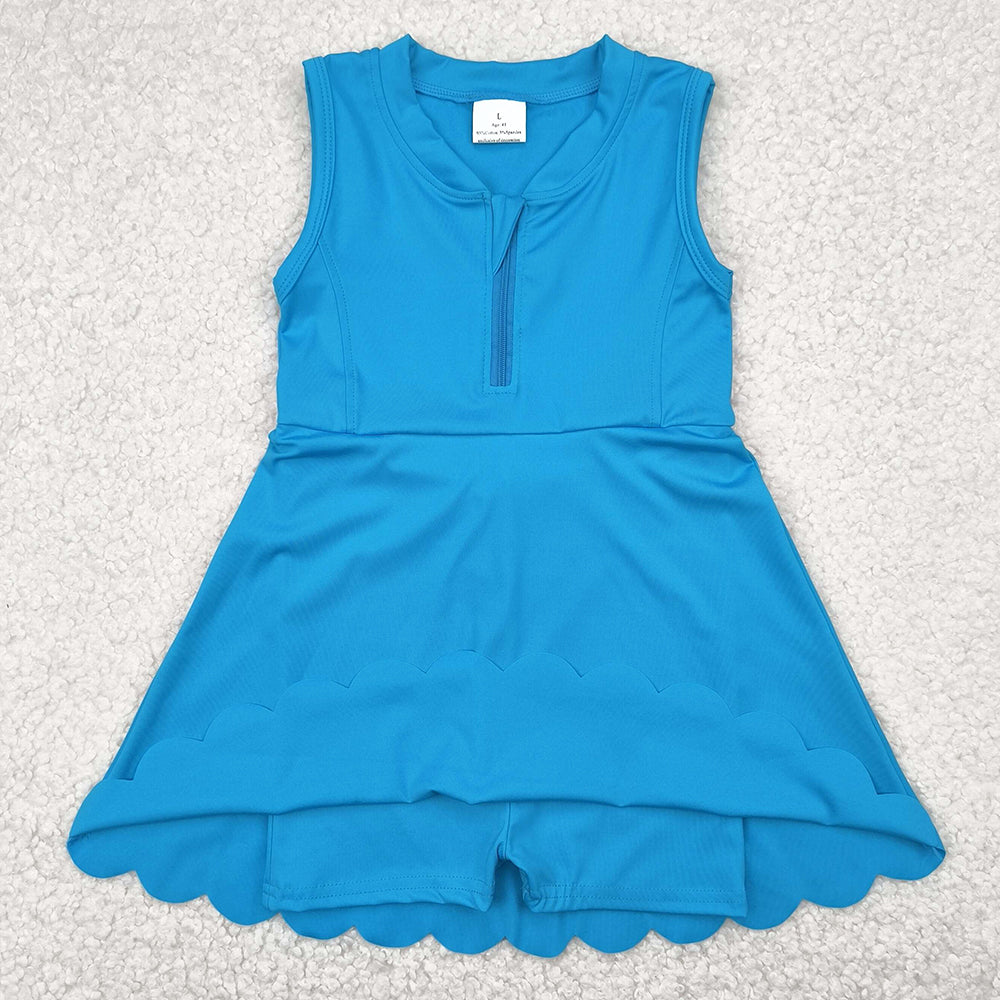 Baby Girls Dress Blue Yoga Zip Active Wear Skort Knee Length Dresses GSD2090 4.29