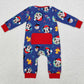 Baby Infant Boys Rompers Christmas Cartoon Hats Zip Rompers LR1417