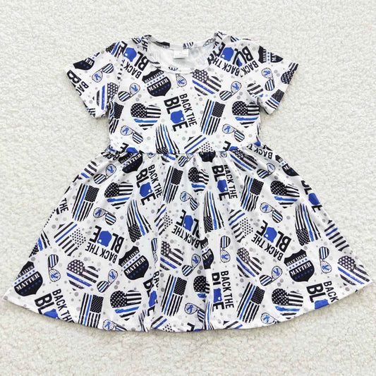 Boutique Baby Girls Dress Flag Knee Length Dresses GSD0321