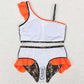 Baby Girls Swimsuit Summer Camo Orange Ruffle Two Pieces Swimsuits S0197