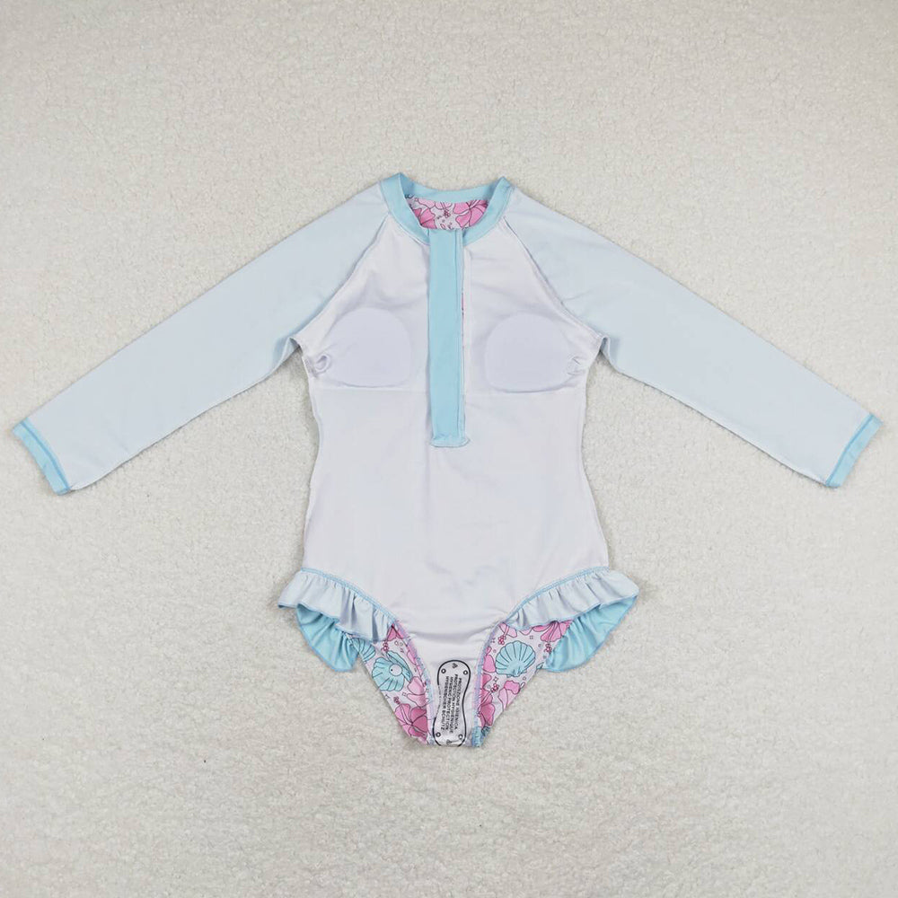 Baby Girls Swimsuit Summer Long Sleeve Swimsuits S0182