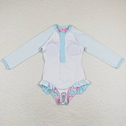 Baby Girls Swimsuit Summer Long Sleeve Swimsuits S0182