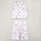 Baby Girls Clothes Pink Tennis Bow Yoga Vest Short Active Wear Clothes Sets GSSO1544 4.29