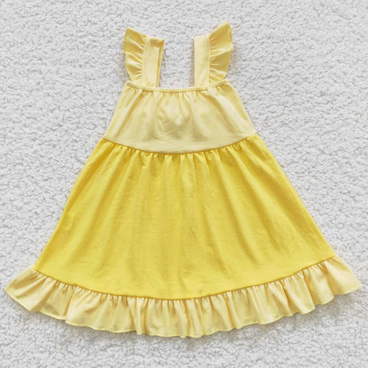 Boutique Baby Girls Dresses Bow Summer Knee Length Dress GSD0342