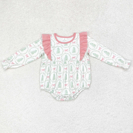 Baby Infant Girls Rompers Christmas Tree Long Sleeve Rompers LR1105