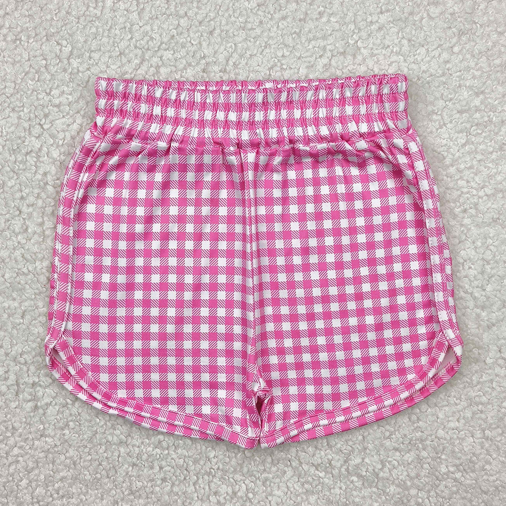 Baby Girls Shorts Pink Plaid Sport Shorts Bottoms SS0472 4.9