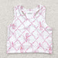 Baby Girls Tops Pink Tennis Bows Yoga Vest Tops GT0883 4.28