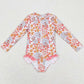 Flower Print Baby Girls Swimsuit Summer Swimwear S0184