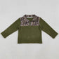Baby Boys Clothes Olive Camo Southern Zipper Pullover Top BT1317 10.14