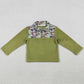 Baby Boys Clothes Tops Green Camo Zipper Pullover Tops BT1308 10.20
