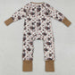 Baby Boys Rompers Footballs Stars Plaid Team Zipper Footie Rompers LR2548 9.2