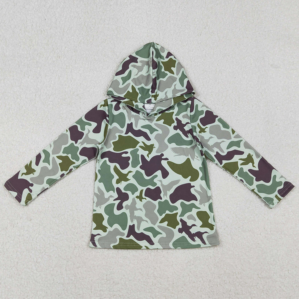 Baby Boys Clothes Green Ducks Camo Hanting Hoodies Top BT1374 10.20