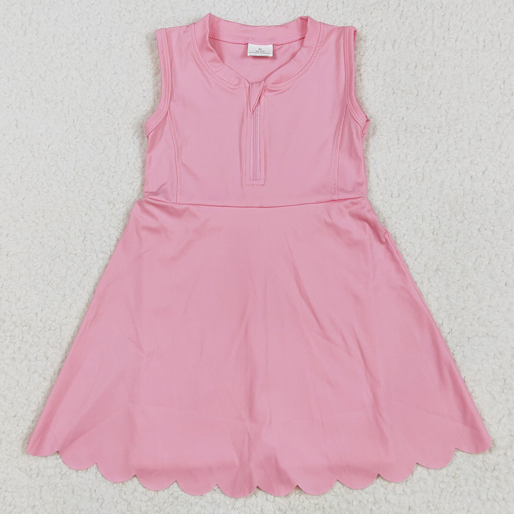 Baby Girls Dress Pink Yoga Zip Active Wear Skort Knee Length Dresses GSD2087 5.1