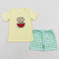 Baby Girls Clothes Dog Watermelon Flutter Sleeve Tunic Tops Shorts Sets GSSO0483