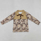 Baby Boys Clothes Tops Khaki Camo Deer Button Hunting Pullovers Top BT1338 11.1