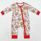 Baby Infant Boys Rompers Christmas Cookie Milk Zip Bamboo Rompers LR1426