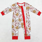 Baby Infant Boys Rompers Christmas Cookie Milk Zip Bamboo Rompers LR1426