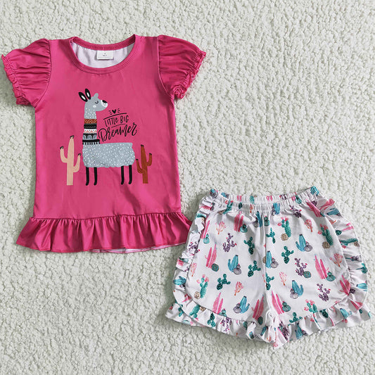 Toddler Baby Girls Clothes Kids Clothes Short Sleeve Shorts Sets A14-2