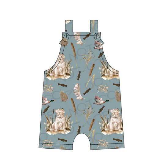Preorder moq 5 Baby Boys Straps Dog Hunting Rompers 5.12