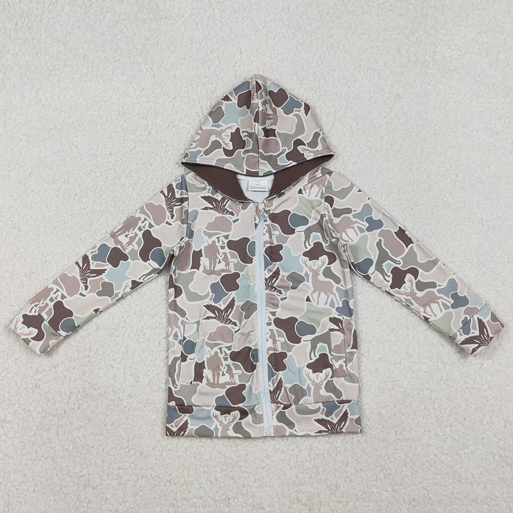 Baby Boys Clothes Dogs Deer Ducks Camo Pockets Zipper Hunting Hoodie Jackets Top BT1390 11.1