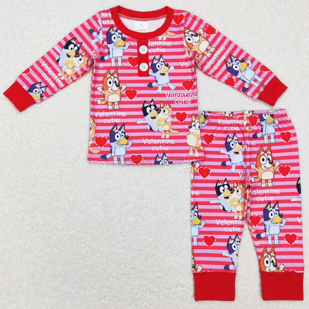 Baby Kids Clothes Valentines Children Top Pants Pajamas Sets GLP0912