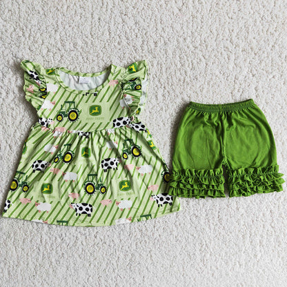 Hot Sale Baby Girls Clothes Farm Fashion Boys Clothing Set D11-26 C13-17