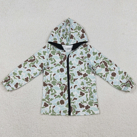 Baby Boys Clothes Green Brown Deer Camo Pockets Zipper Southern Hoodies Top BT1399 11.3