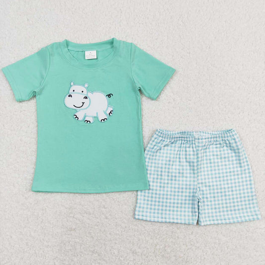 Baby Boys Clothes Hippo Shirts Shorts Summer Sets BSSO0466