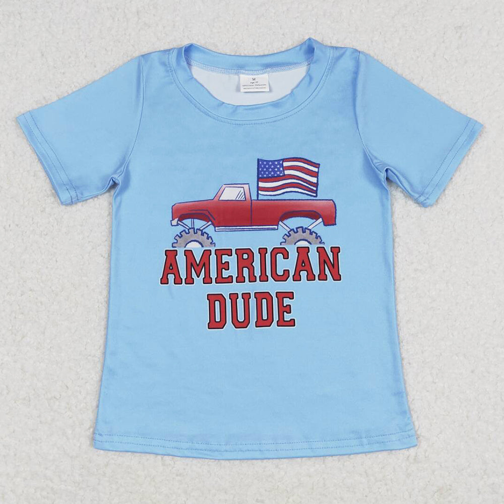 Baby Boys T-shirts American Dude Short Sleeve Tee Shirts Tops BT0650