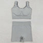 Adult Women Clothes Sleeveless Light Green Camo Vests Top Short Sets GSSO2702 9.2