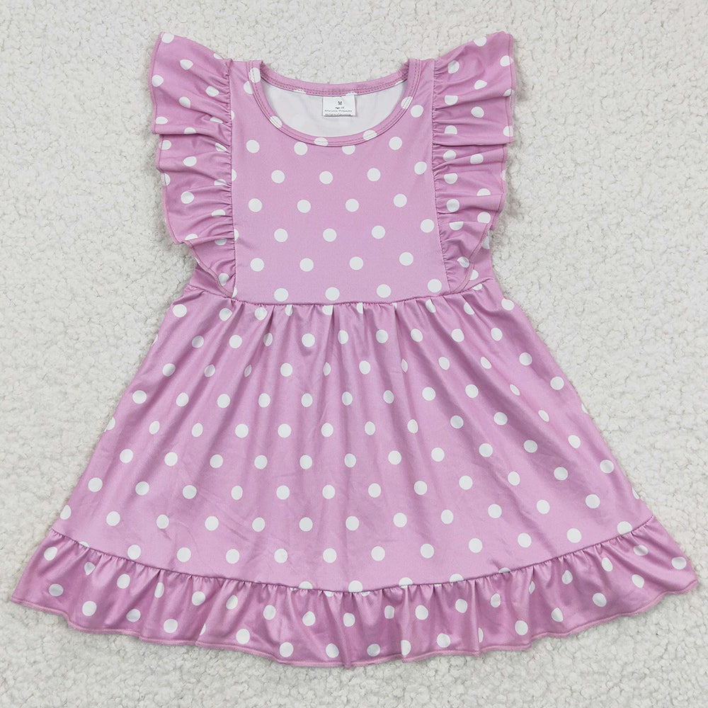 New Fashion Baby Girls Dress Ruffle Knee Length Dresses GSD0362