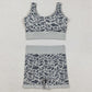 Adult Women Clothes Sleeveless Light Green Camo Vests Top Short Sets GSSO2702 9.2