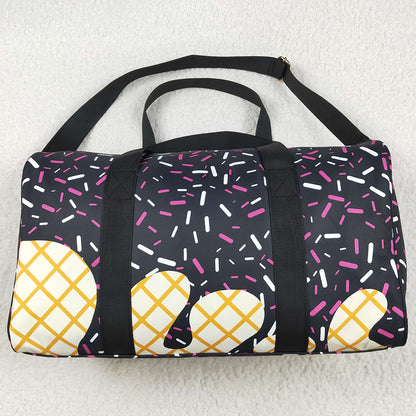 Boutique Kids Bags Black Ice Cream Drip Zipper Gym Bags BA0303 5.22