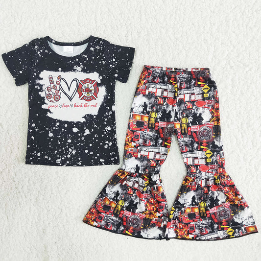 Toddler Baby Girls Clothes Spring Summer Bell Bottom Pants Sets B8-23