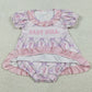 Baby Girls Rompers Baby Doll Bows Flowers Checked Tunic Ruffle Bummier Rompers SR3291 11.15