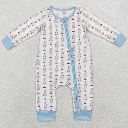 Boutique Infant Baby Girls Rompers Sibling Christmas Zip Bamboo Rompers LR1185