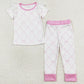 Baby Girls Bamboo Pajamas Pink Bows Sibling Rompers Bamboo Pajamas Blankets GSPO1517