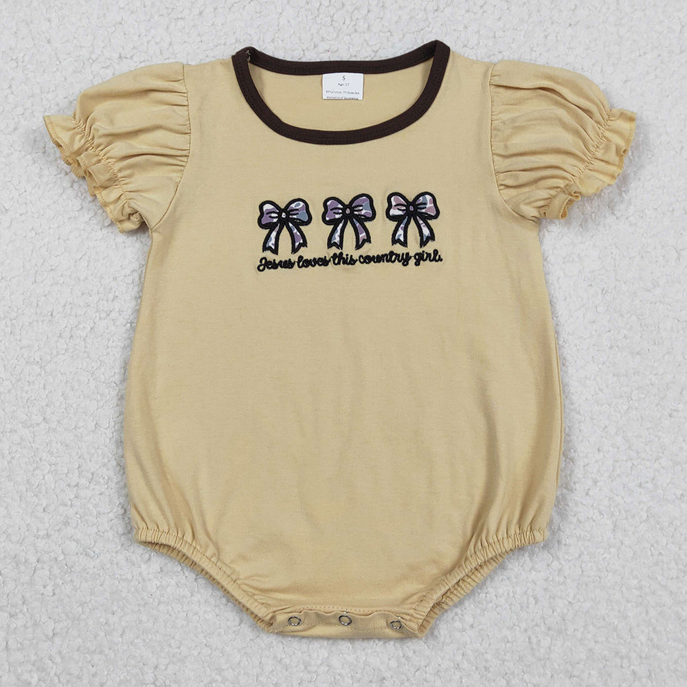 Girls short sleeve rompers