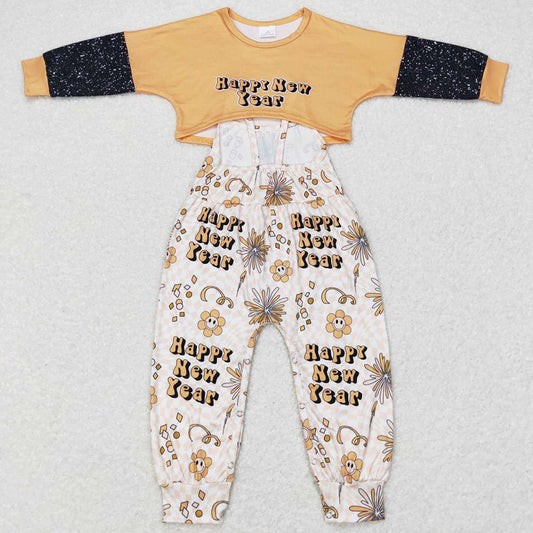 Happy New Year Baby Girls Clothes jumpsuits Sets GLP0917